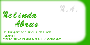 melinda abrus business card